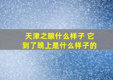 天津之眼什么样子 它到了晚上是什么样子的